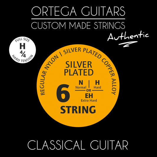 Jeu pour guitare classique 4/4 CUSTOM AUTHENTIC, cuivre plaqué argent/nylon, tension forte