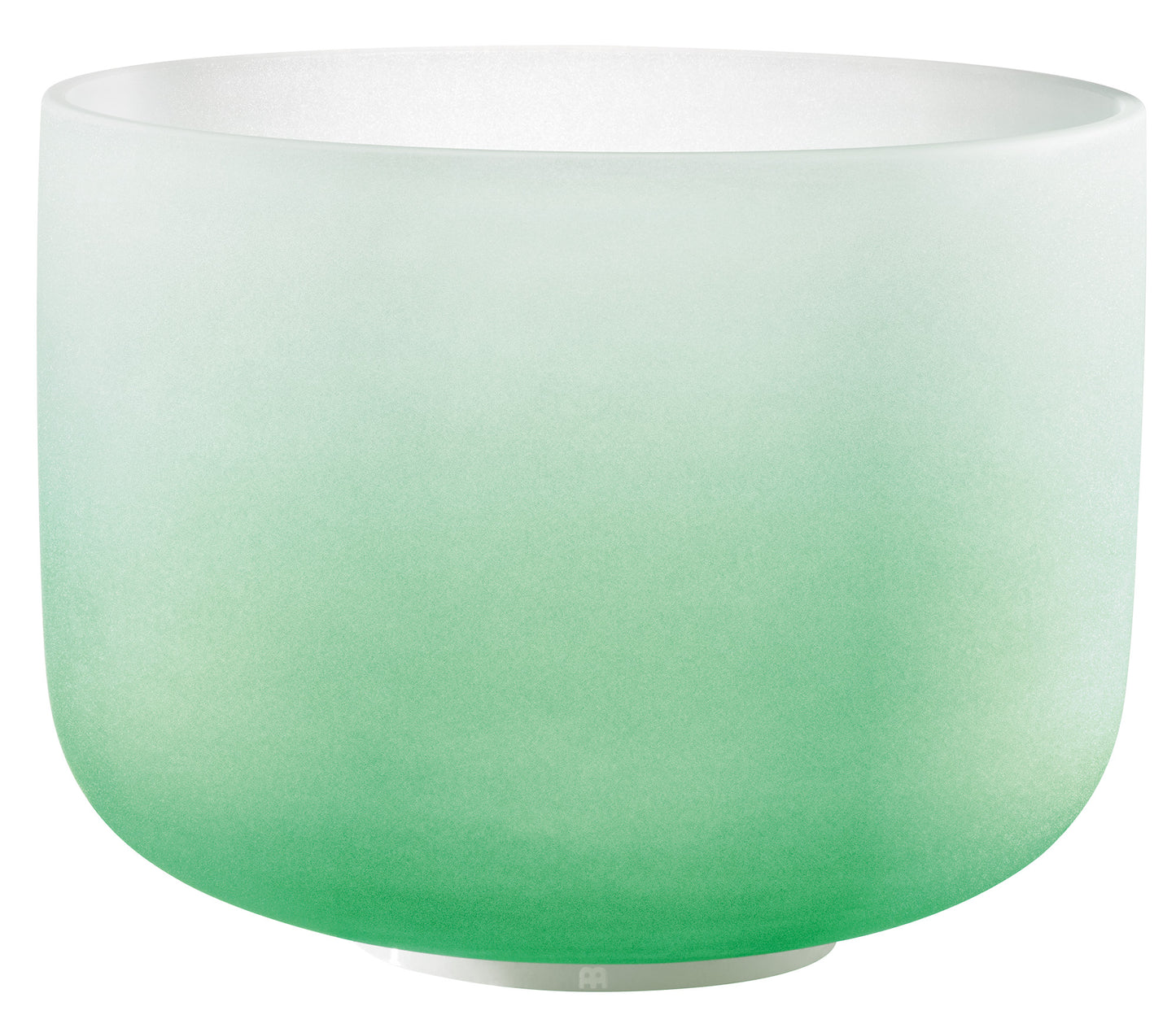 SINGING BOWL SONIC ENERGY CRISTAL 11" green, heart chakra, F4 349.23hz, quartz, couleur effet gelé