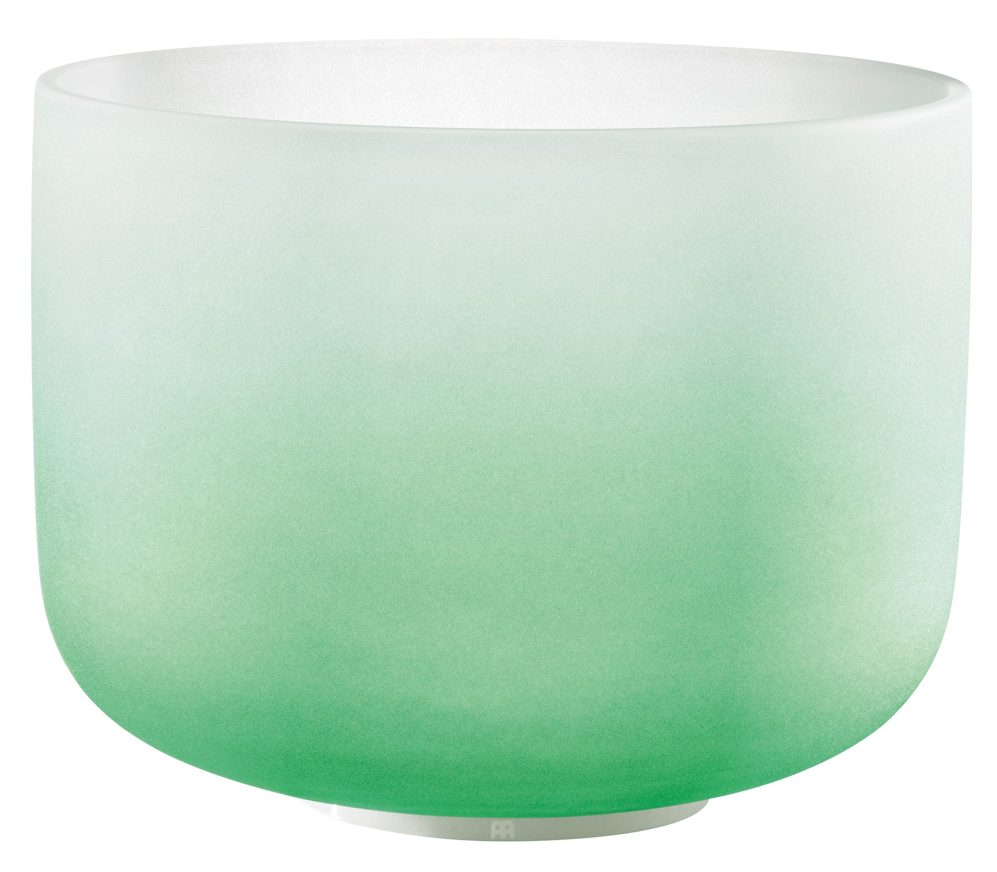 SINGING BOWL SONIC ENERGY CRISTAL 11" green, heart chakra, F4 349.23hz, quartz, couleur effet gelé