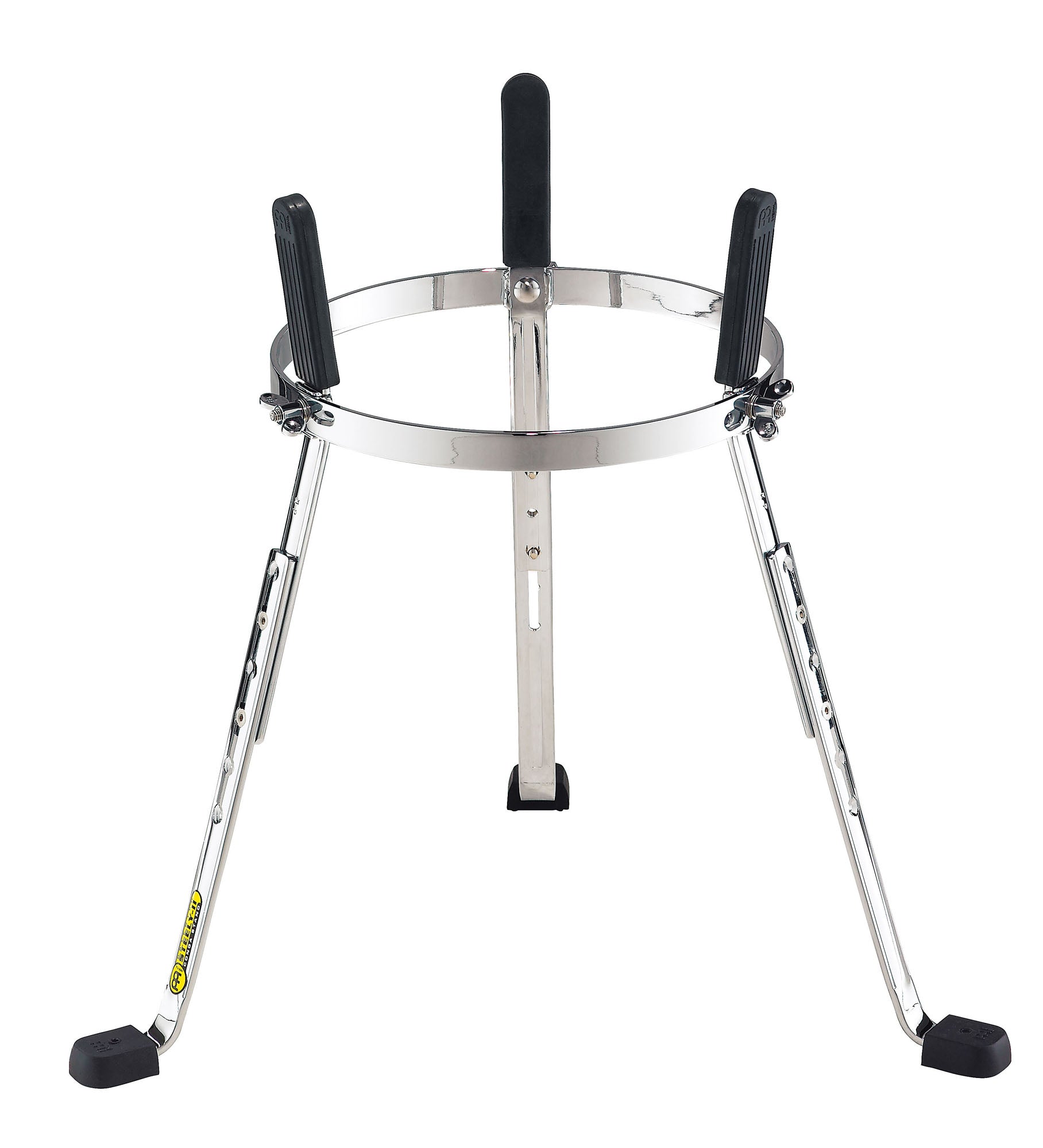 Support panier Steely II pour conga Woodcraft 11", pieds en L, réglage hauteur, chromé