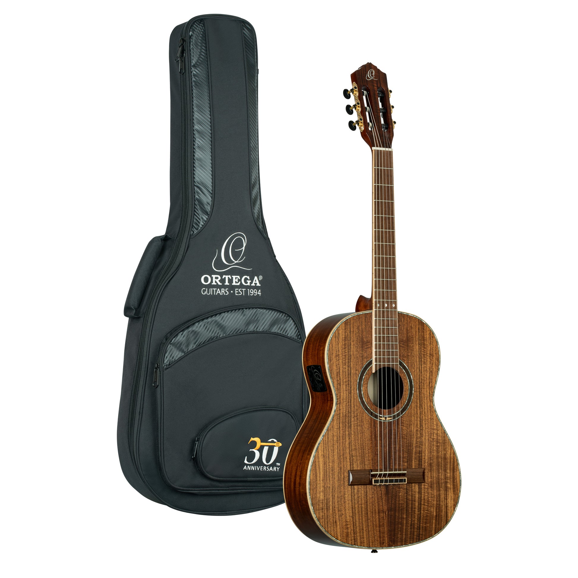 RE30TH-ACA, 30ème Anniversaire, EQ MagusPro/G, table acacia, f&e acacia, manche nato (47 mm), housse, naturel