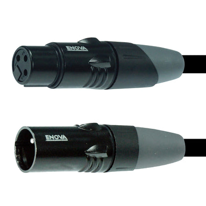 Câble micro XLR mâle/XLR femelle, 1 mètre, noir