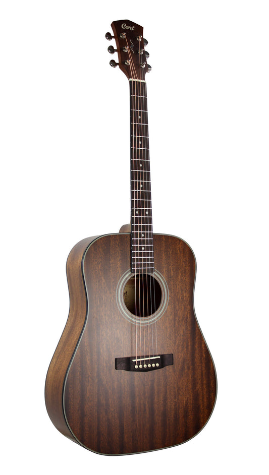 PURE-D Mahogany, forme Dreadnought, table acajou massif, f/e acajou massif, housse, naturel satiné