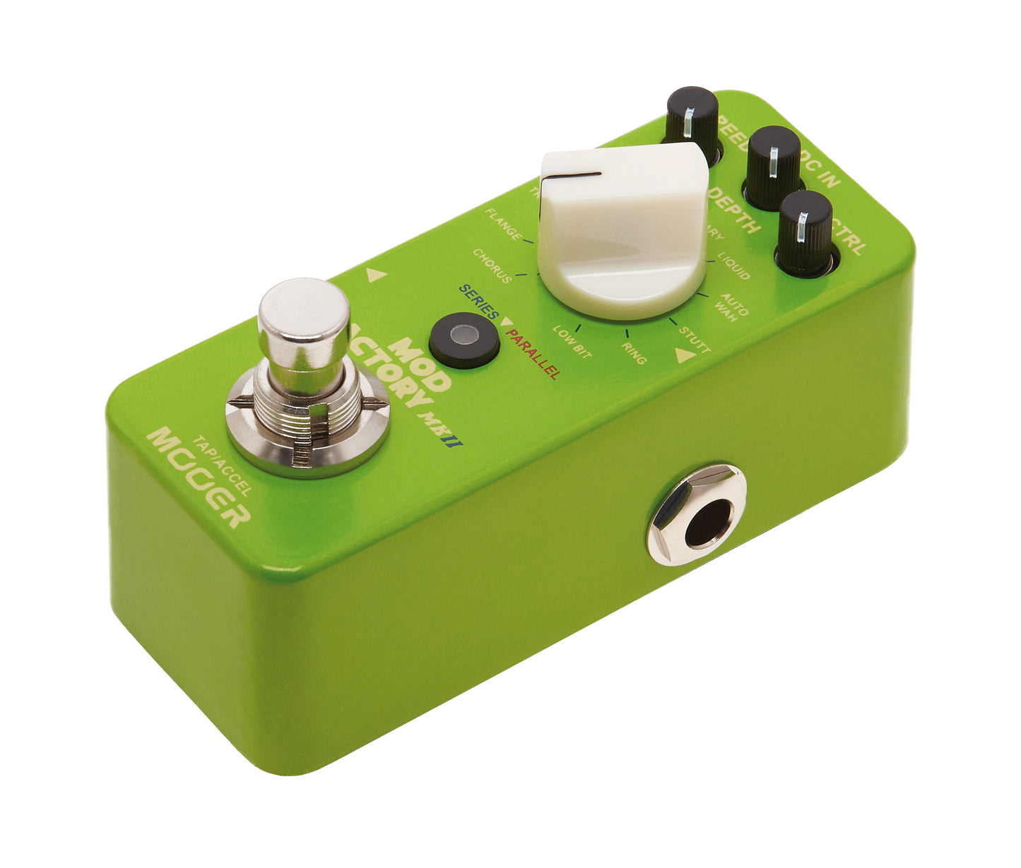 Pédale MOD FACTORY MKII, multi-modulations numérique comprenant 11 algorithmes différents, vert