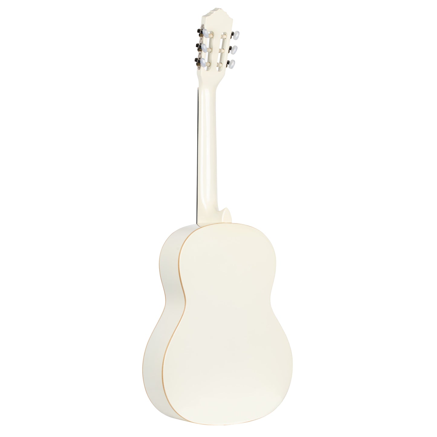 R121SNWH, modèle Slim Neck, table épicéa, fond & éclisses acajou, manche acajou (sillet 48 mm), housse, blanc brillant