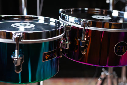 Jeu mini timbales Spectrum 8 & 10", fûts acier, Spectrum Series