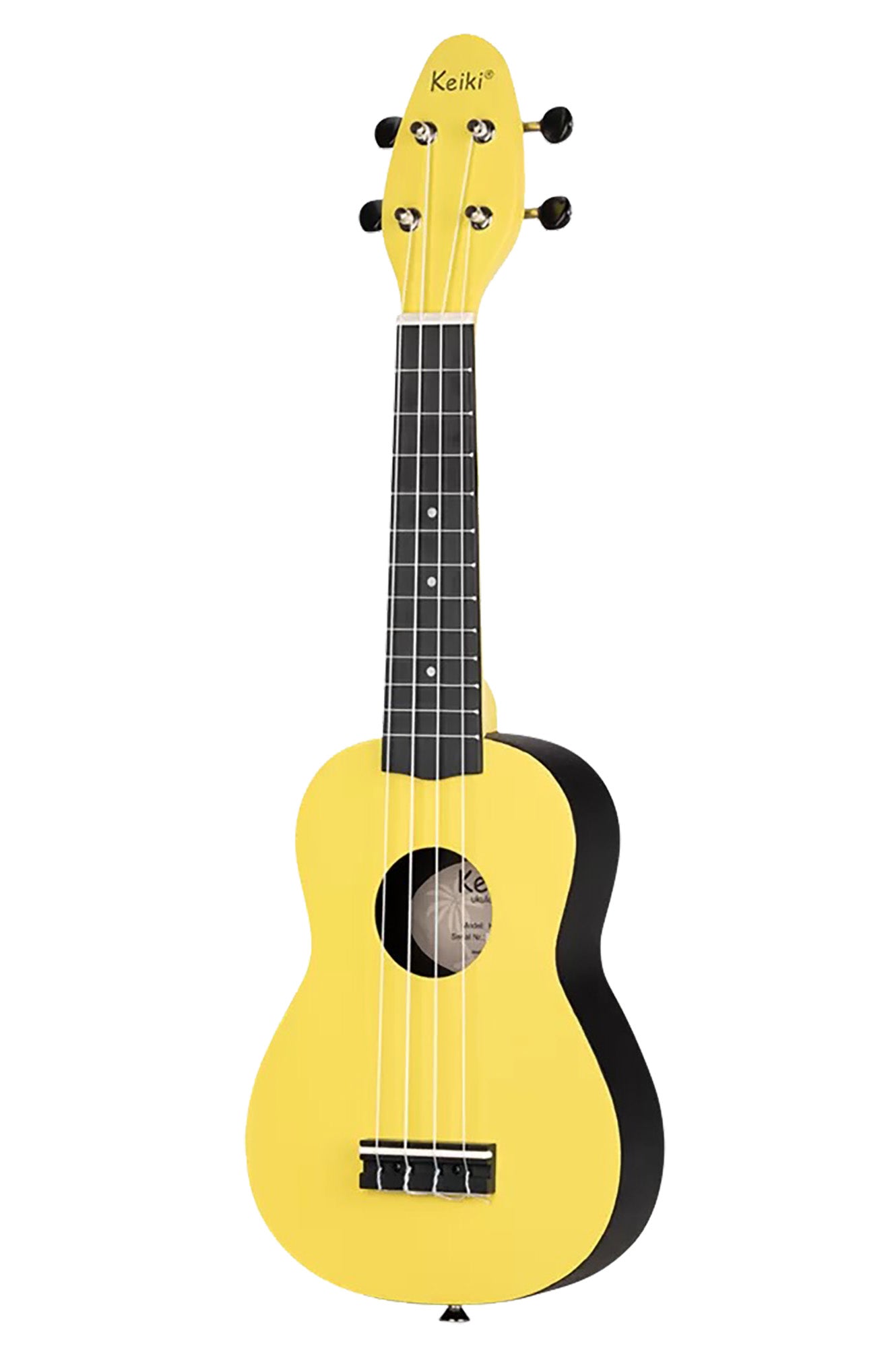 K2-LGR, pack ukulélé Soprano, table agathis, corps ABS galbé, manche okoumé, 12 frettes, accessoires, lemon grass satiné
