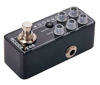 Pédale POWER-ZONE, préampli numérique type Metal, deux canaux, EQ 3 bandes par canal, noir et gris