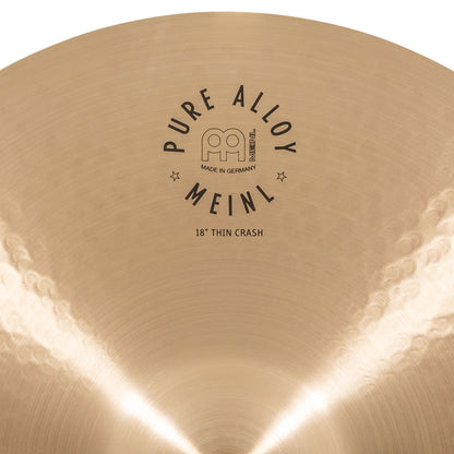 Thin Crash 18" Meinl Pure Alloy fini Traditional martelé