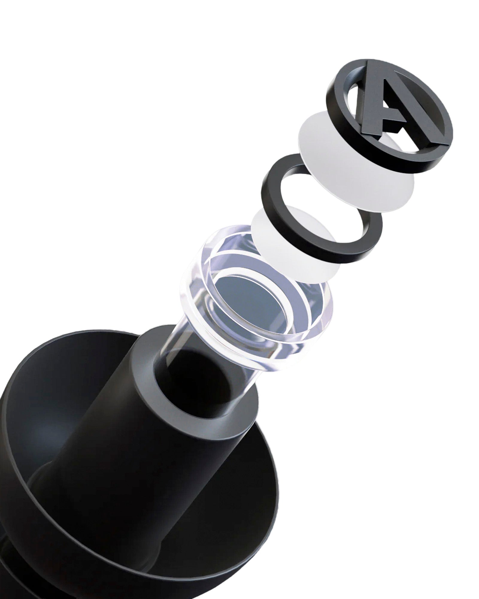 PartyPlug Pro, deux bouchons d'oreilles universels thermoplastiques, atténuation 21 dB, 3 embouts, étui, noir