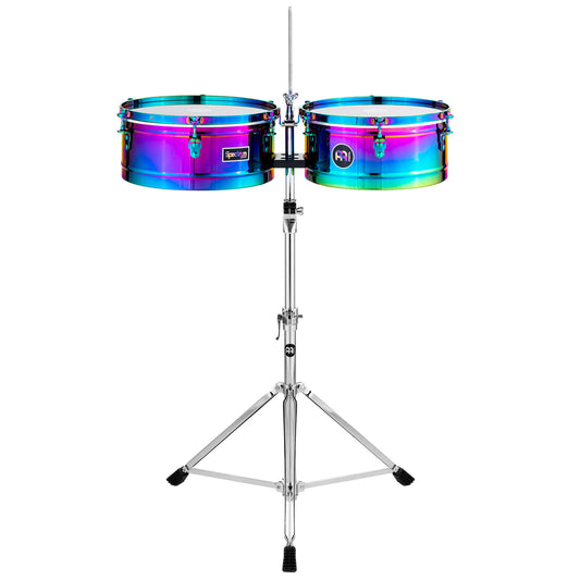 Jeu timbales 14 & 15" Diego Camacho, acier inoxydable, support double embase