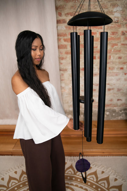 CHIMES SONIC ENERGY AGATE 50", NOIR