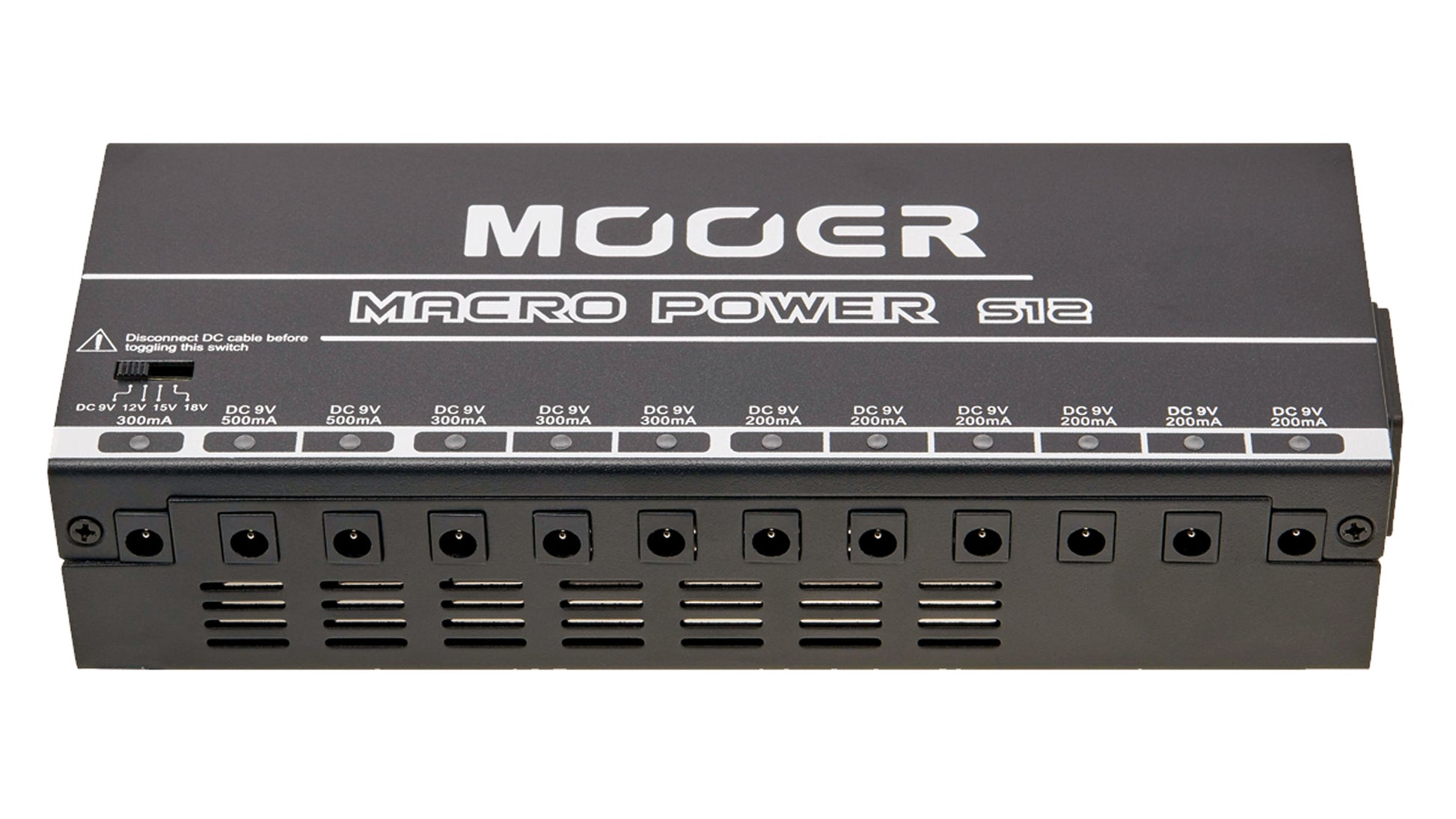 Alimentation MACRO POWER S12, alimentation professionnelle pour pédales, 12 sorties, noir