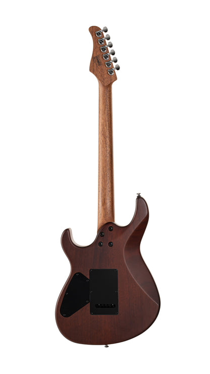 G300 RAW, corps acajou chambré, table noyer, manche acajou, touche palissandre, 2 micros Seymour Duncan, naturel satiné
