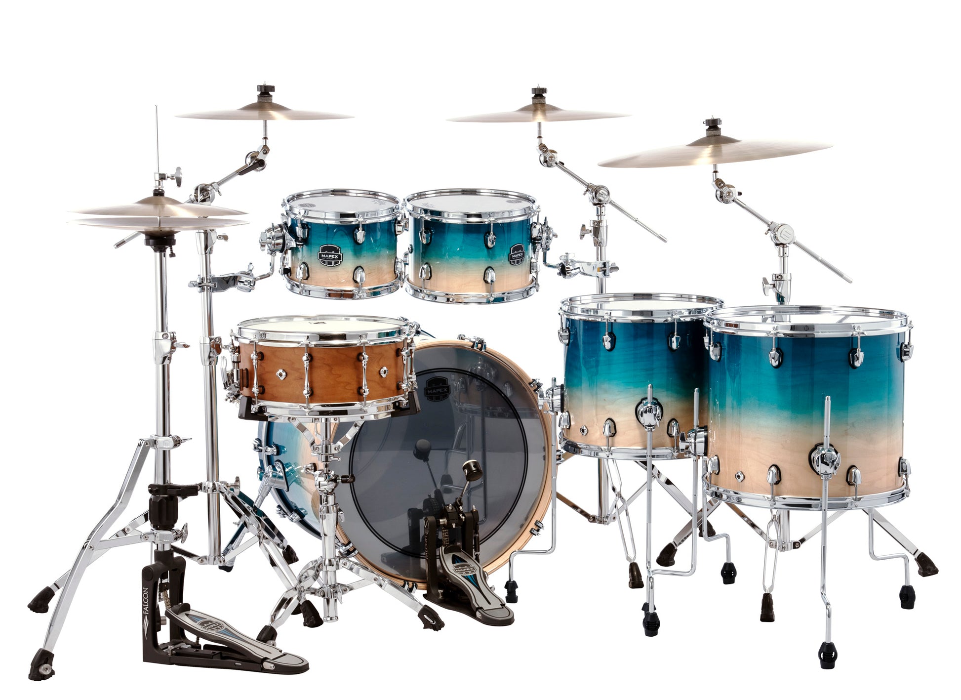 MAPEX SATURN 5 FUTS AQUA FADE