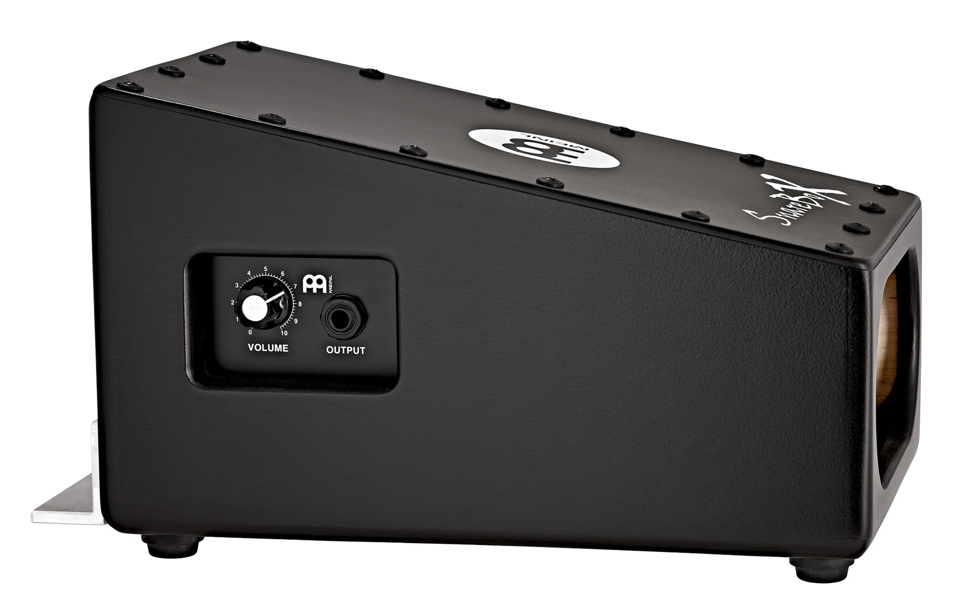 SNAREOX PRE-AMPLIFIE MEINL NOIR + BATTE L, ÉVENT A L'AVANT, BOULEAU, RAIL DE MONTAGE EN ALUMINIUM, SNARE, PIEZO
