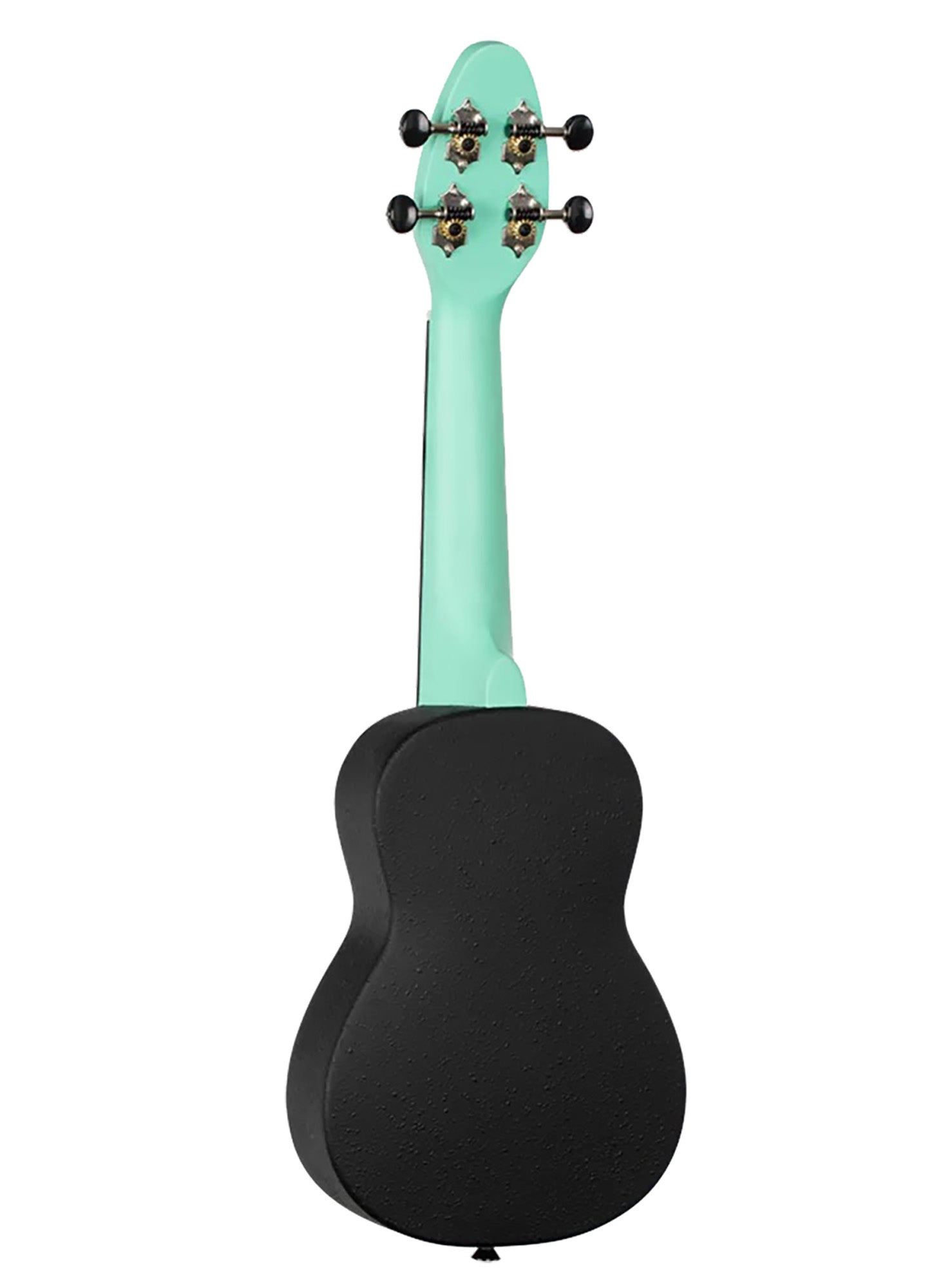 K2-CBM, pack ukulélé Soprano, table agathis, corps ABS galbé, manche okoumé, 12 frettes, accessoires, caribbean mint satiné