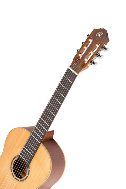 R122, table cèdre, fond & éclisses acajou, manche acajou (sillet 52 mm), housse, naturel satiné