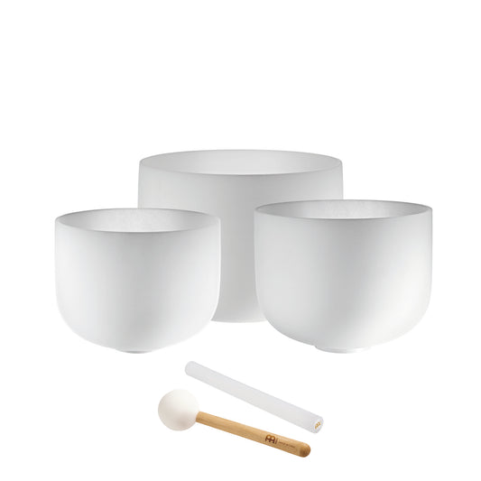 SET 3 SINGING BOWLS SONIC ENERGY CRYSTAL 432Hz / A4, F4, C4