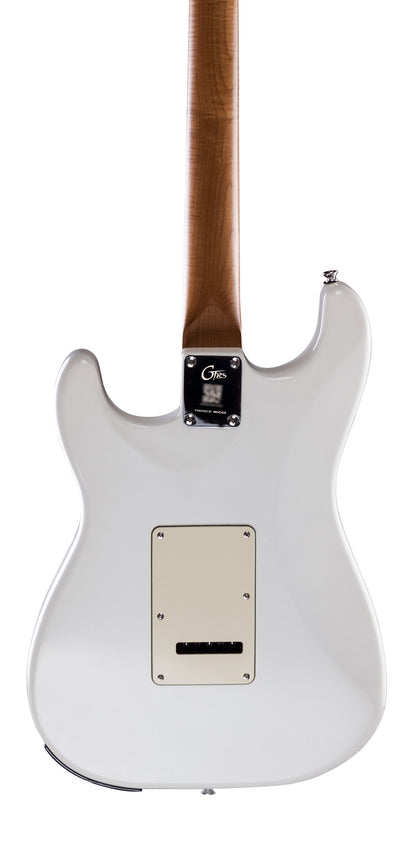 GTRS P800, corps aulne, manche érable flammé torréfié, touche palissandre, micros et processeur GTRS, olympic white