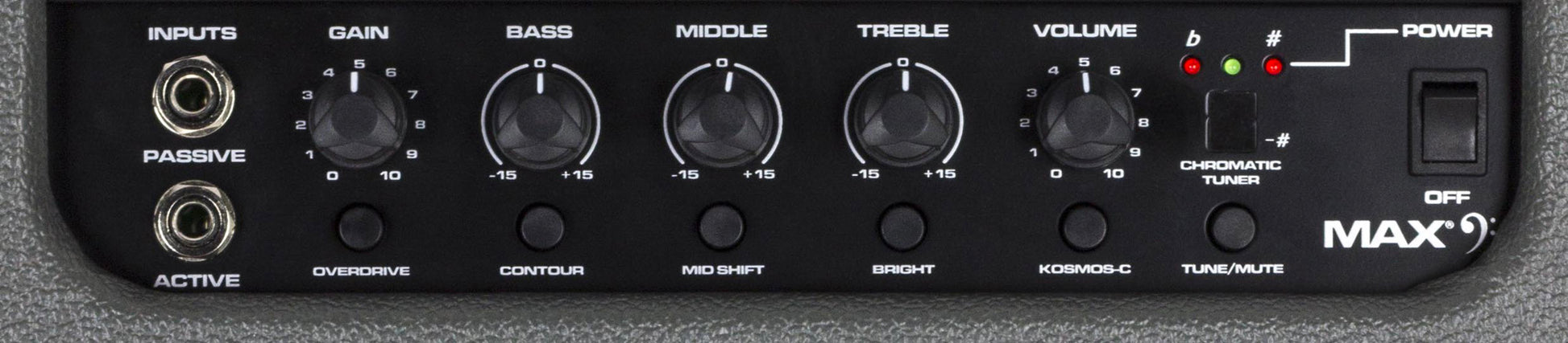 Ampli basse électrique 200W, HP 2x 10" Premium, EQ 3 bandes, entrée auxiliaire, sortie DI, finition noir