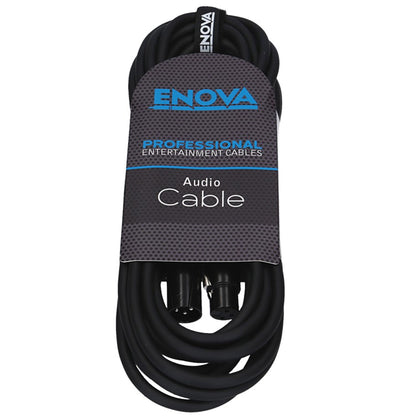 Câble micro XLR mâle/XLR femelle, 6 mètres, noir