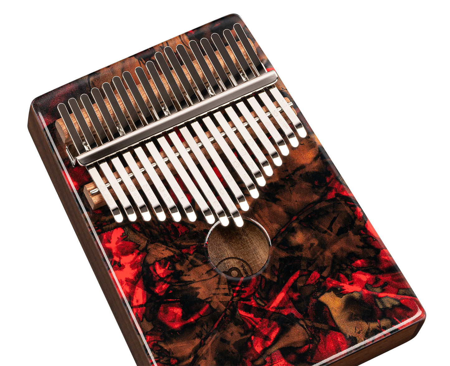 Kalimba Meinl avec rosace, 17 notes, design Lava - KA17LV
