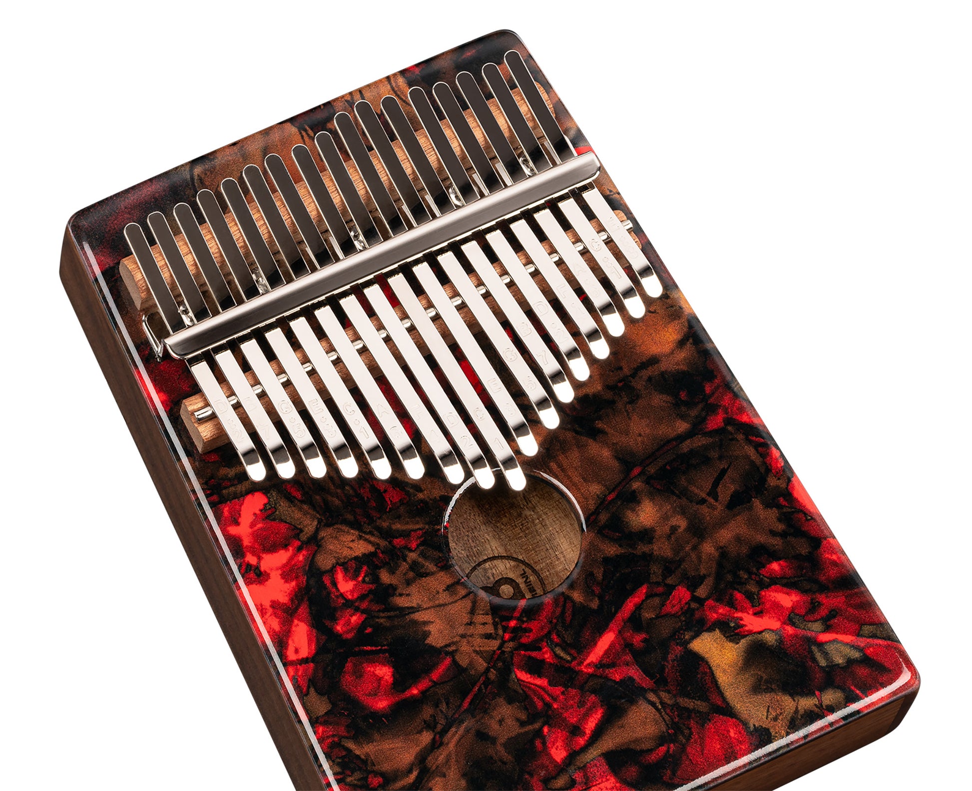 Kalimba Meinl avec rosace, 17 notes, design Lava - KA17LV