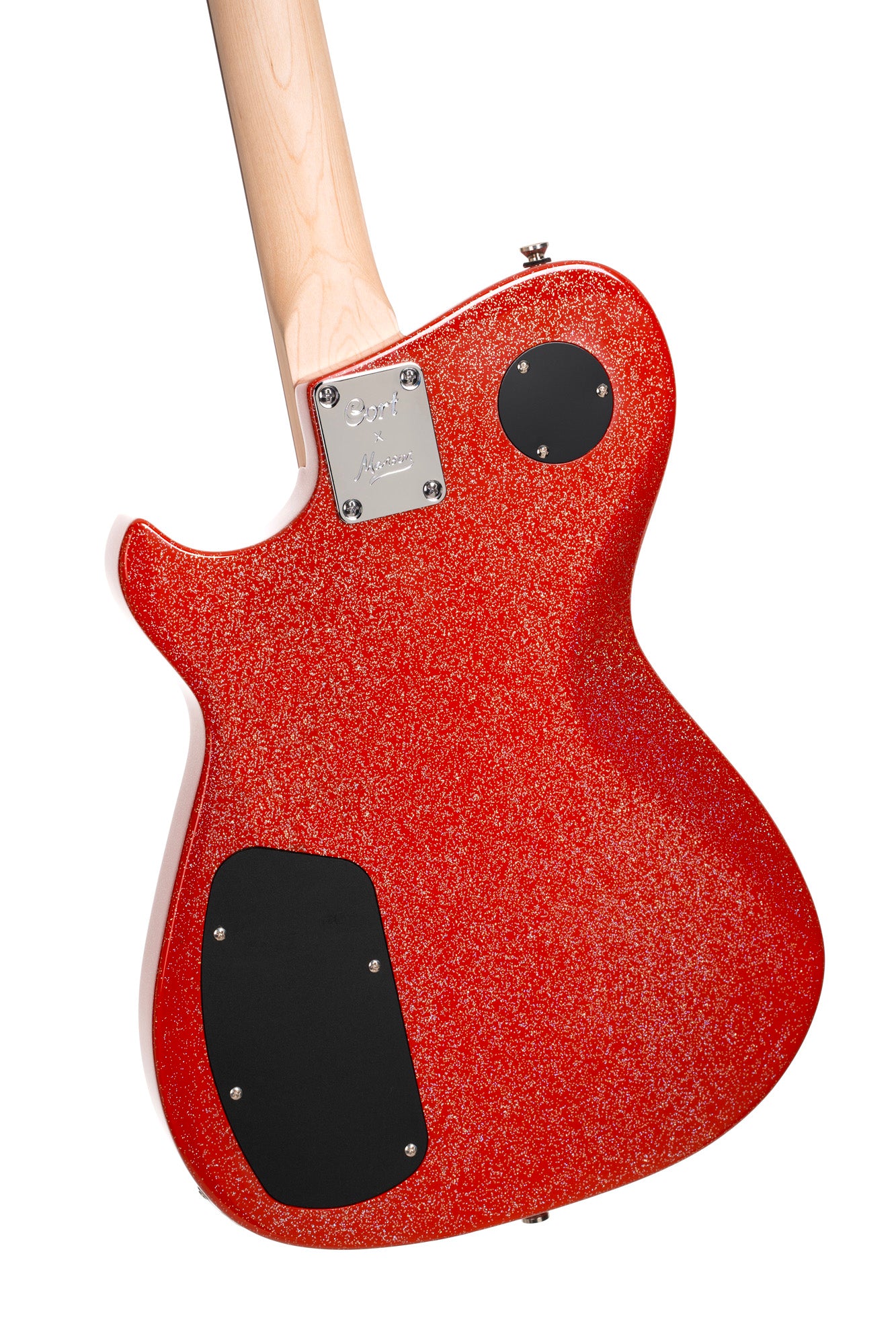 MBM-2H, signature Matt Bellamy, corps tilleul, manche érable, micros,"Kill" bouton, rouge pailleté