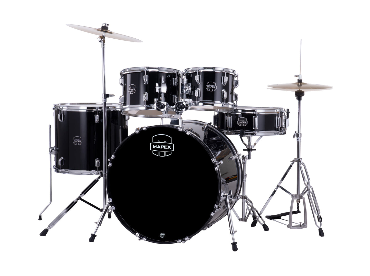 MAPEX COMET STAGE 22 5F NOIR COMPLETE AVEC HARDWARE, SIEGE ET CYMBALES
