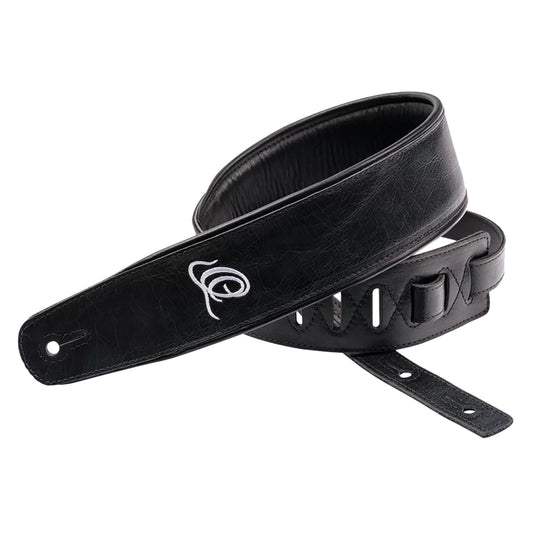 OSCL-3, courroie guitare, série Classic, face cuir, dos PVC (vegan), largeur 7 cm, longueur 145 cm, vintage ash