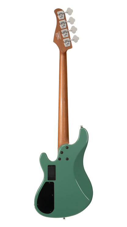 GB-SC4, basse short scale 4 cordes, corps peuplier, humbucker Cort Powersound, préampli Markbass MB-1, forest green