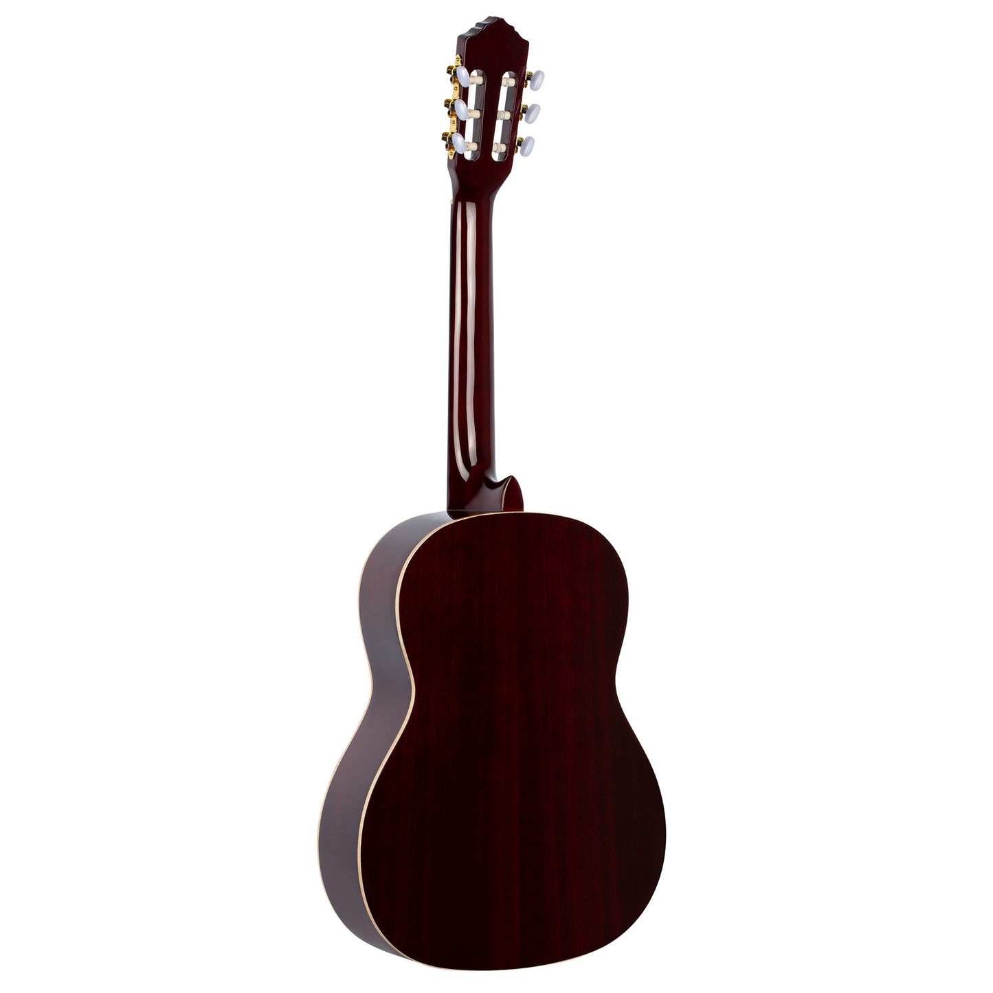 R131SN, modèle Slim Neck, table cèdre rouge massif, fond & éclisses acajou, manche acajou (sillet 48 mm), housse, bordeaux tr.