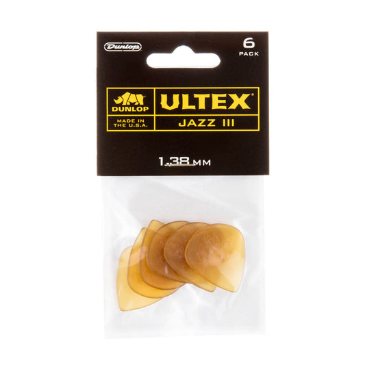 Sachet de 6 médiators Ultex Jazz III 138 (translucide)