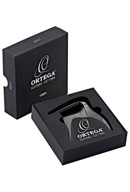 Capodastre pour guitare touche plate jusqu'à 52 mm de largeur, livré dans boite cadeau premium, noir chromé