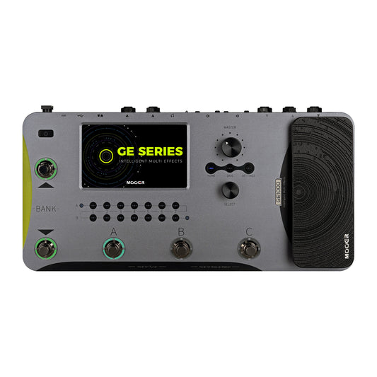 Pédalier multi-effets GE1000, fichiers MNRS provenant du cloud GE (IR, 2048pts d'échantillonnage), 255 presets utilisateur, noir
