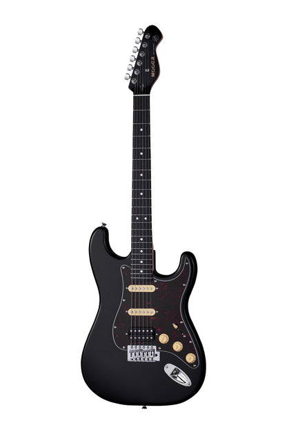 MOOER MSC10PRO, corps peuplier, manche érable torréfié satiné, touche ébène tech, noir, avec housse