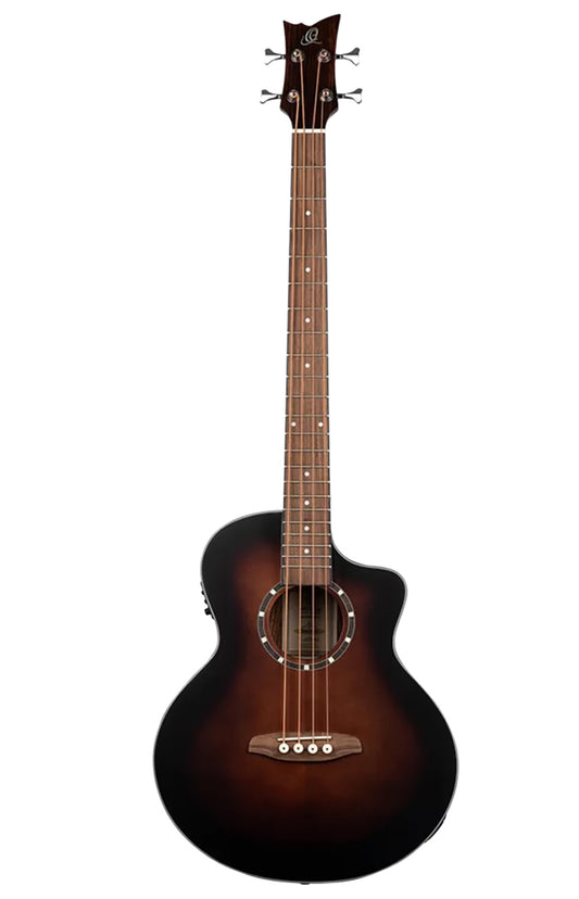 D7CE-BFT-4, basse 4 cordes, pan coupé, EQ Ortega MagusPro, table épicéa, f/e acajou, manche acajou (sillet 45mm), bourbon satiné