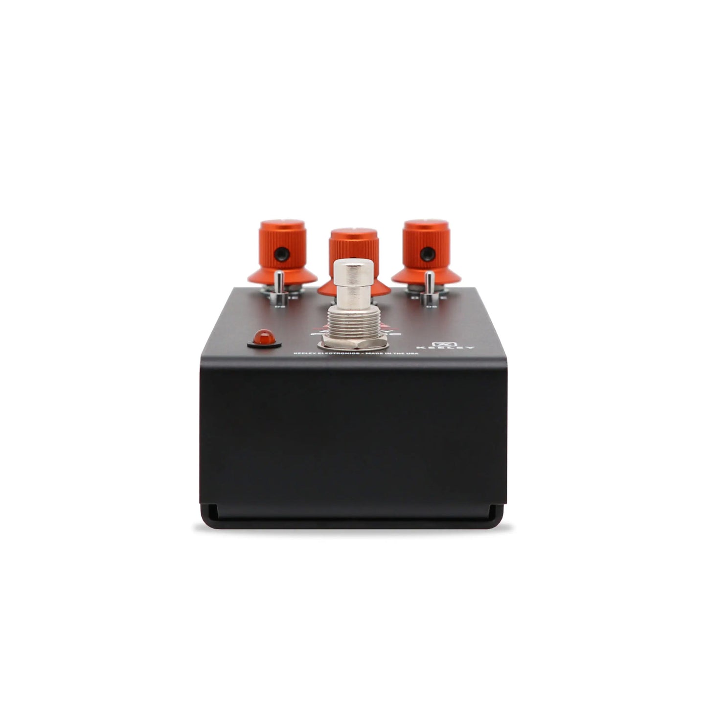 Pédale ANGRY ORANGE, fuzz et distorsion basée sur deux pédales légendaires, 100% analogique, noir et orange