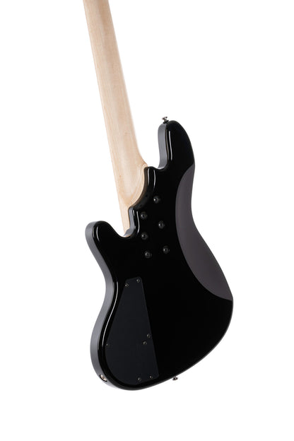 NJS 5, 5 cordes, corps aulne, manche et touche érable, diapason 35", 2 micros type Jazz, préampli Bartolini, noir brillant