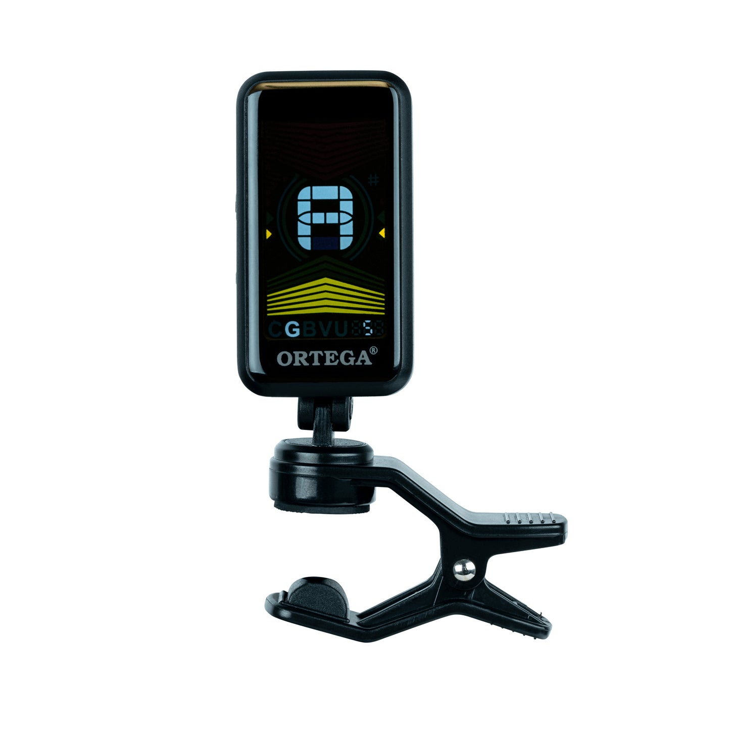 Accordeur clip multi-modes (chromatique, guitare, basse, violon, ukulélé), écran couleur extra large, noir