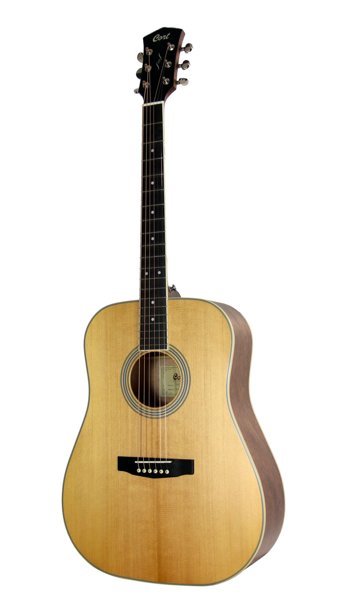 PURE-D, forme Dreadnought, table épicéa massif, f/e acajou massif, housse, naturel satiné