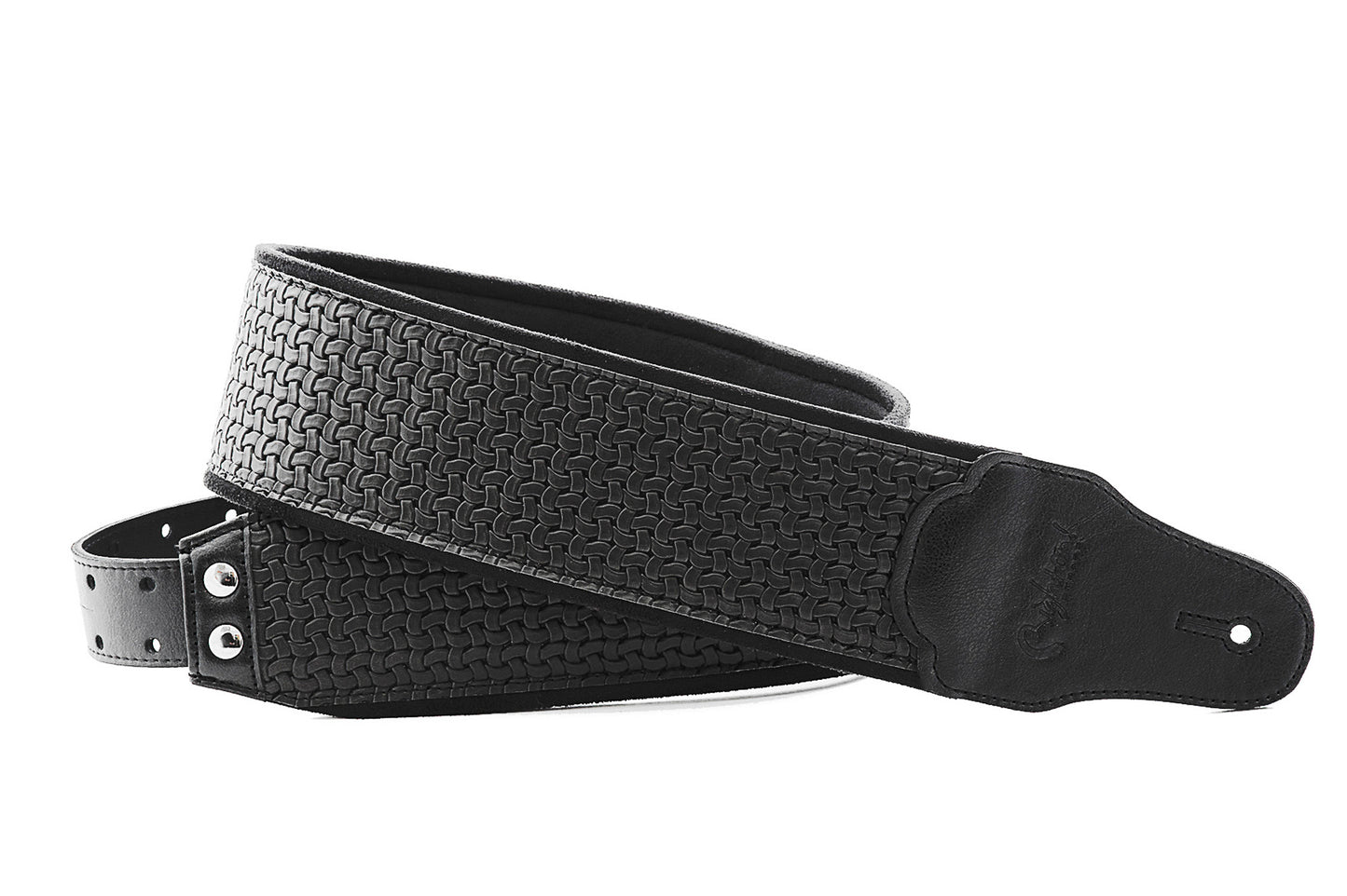 Courroie modèle B-BOND 80, extérieur synthétique, largeur 8 cm, longueur 95 à 150 cm, porte-médiators intégré, noir