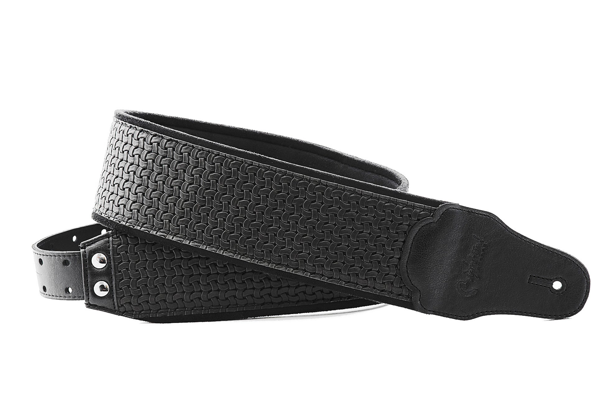 Courroie modèle B-BOND 80, extérieur synthétique, largeur 8 cm, longueur 95 à 150 cm, porte-médiators intégré, noir