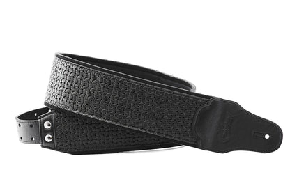 Courroie modèle B-BOND 80, extérieur synthétique, largeur 8 cm, longueur 95 à 150 cm, porte-médiators intégré, noir