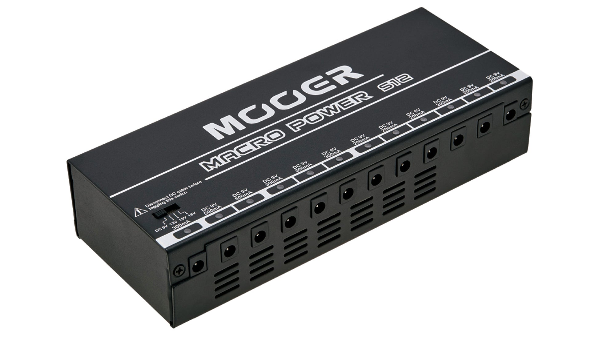 Alimentation MACRO POWER S12, alimentation professionnelle pour pédales, 12 sorties, noir