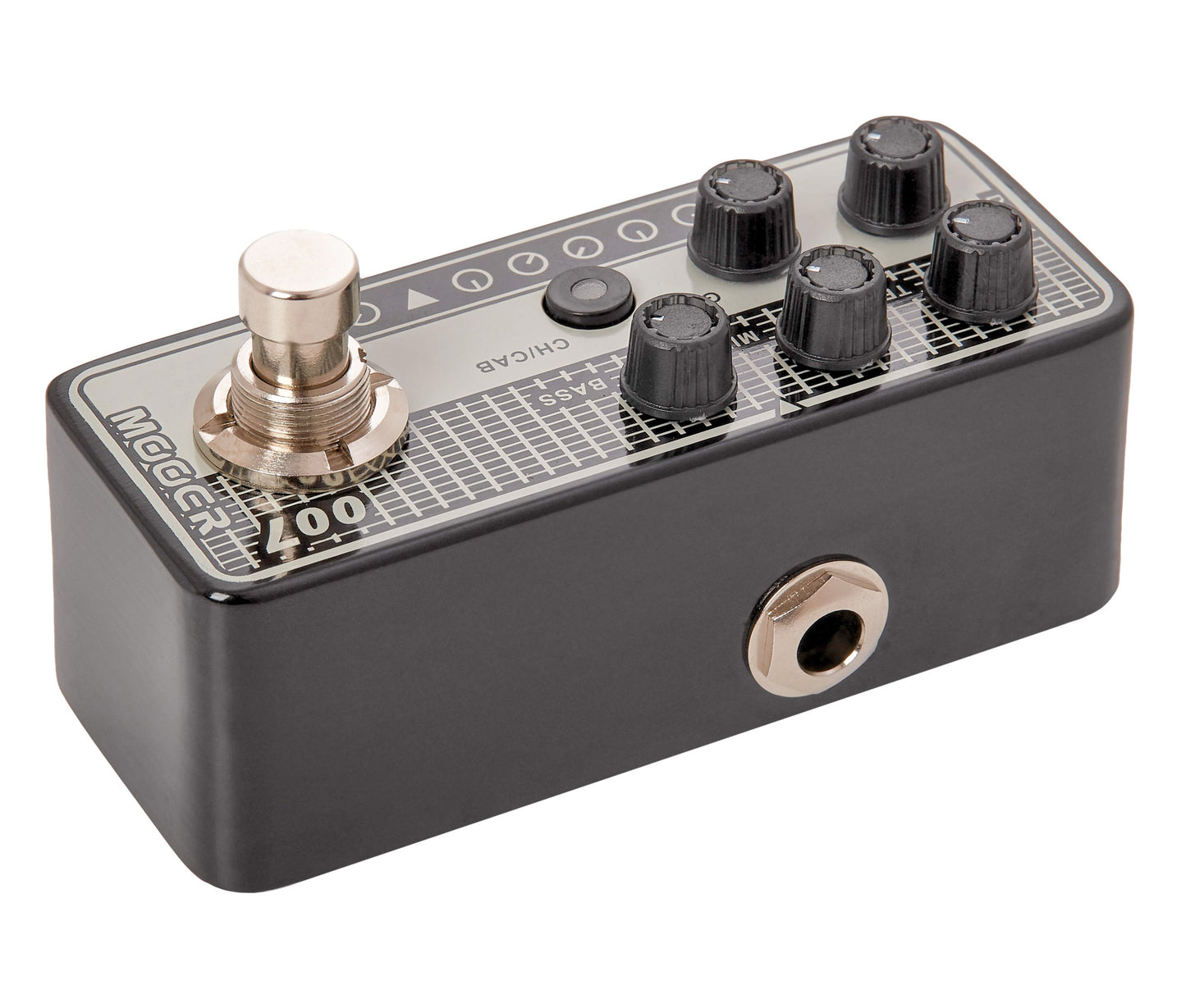 Pédale REGAL TONE, préampli numérique type American Vintage, deux canaux, EQ 3 bandes par canal, noir et gris