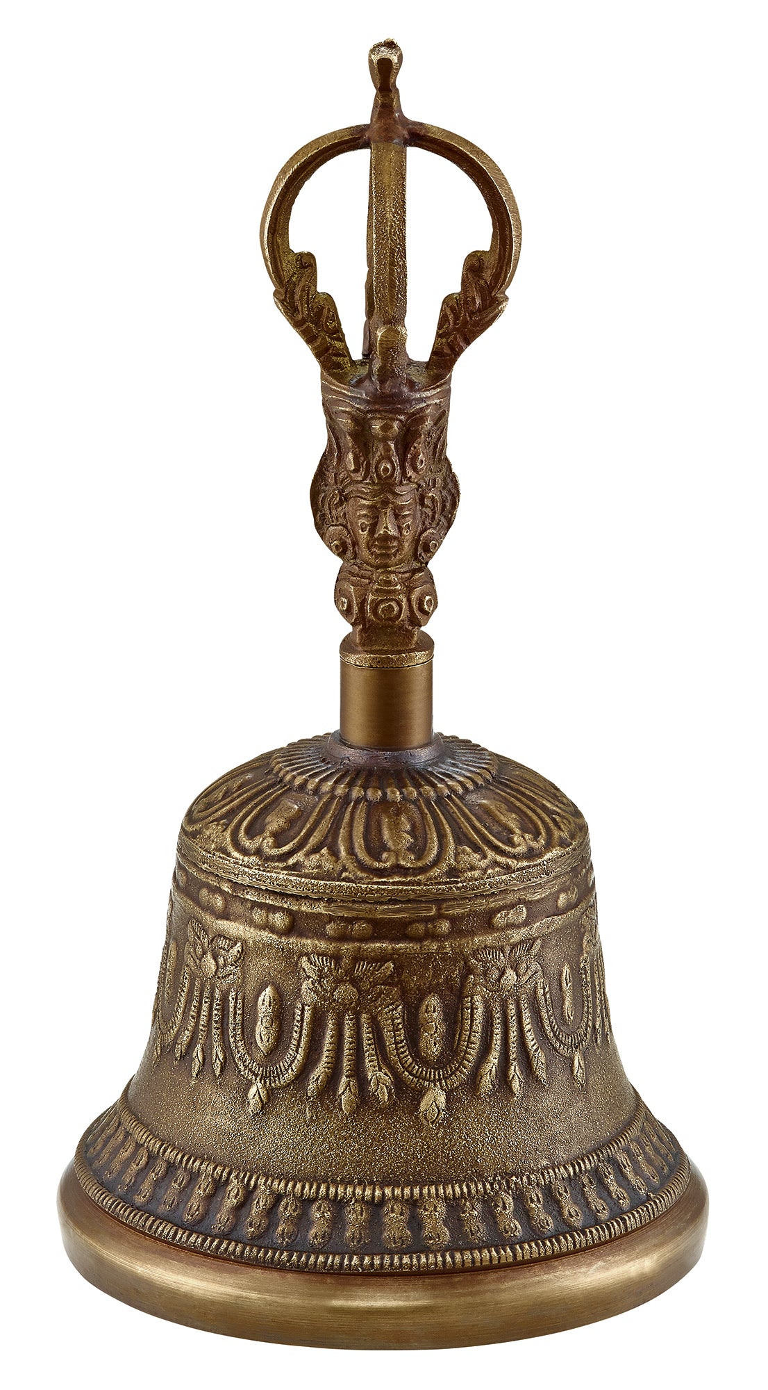 Cloche Extra Large, 11cm, 700g, alliage moulé, fabrication artisanale en Inde