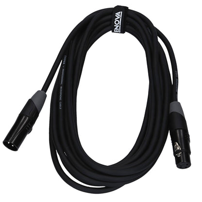 Câble micro XLR mâle/XLR femelle, 6 mètres, noir