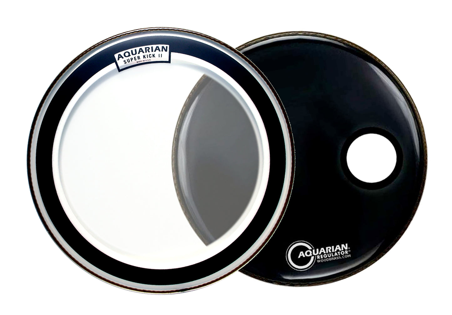 Pack peau Superkick II 20" + Regulator 20" noire